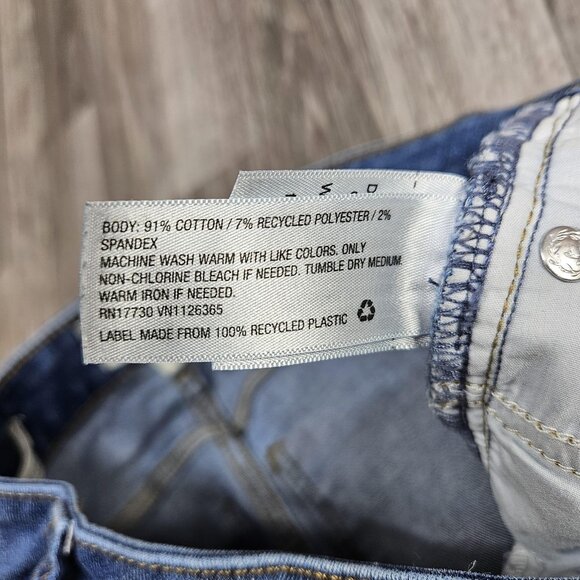 Universal Thread Jeans Womens 6/28R Blue High Rise Skinny Distressed Stretch - Picture 8 of 13